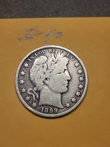 1899  Barber Half Dollar VG  Lot2-40