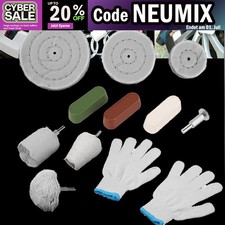 11x Chrom-Alu Felgen Polierset Polierscheibe Politur Polierköpfe Polierpaste KIT