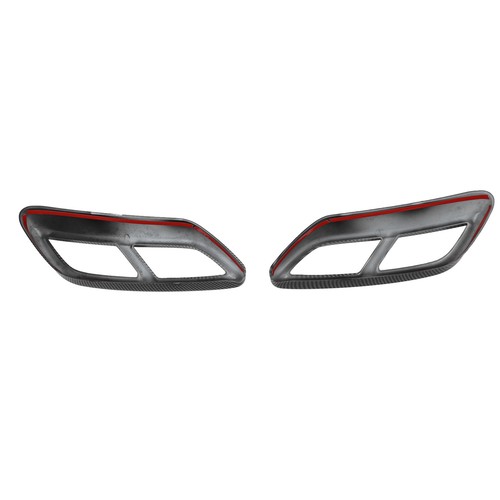 2PCS Exhaust Muffler Tail Pipe Cover Left Right Decorative Tail Throat Frame For - Picture 8 of 12