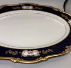 Reichenbach Echt Kobalt  15” Oval Platter Germany 24 K Gold Trim — photo 3