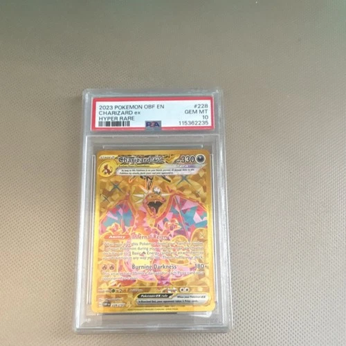 Pokémon Charizard ex SV03: Obsidian Flames Hyper Rare Holo PSA 10 228/197
