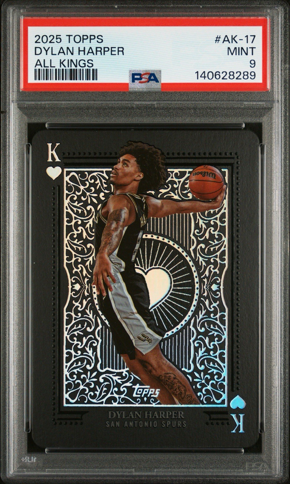 DYLAN HARPER PSA 9 2025-26 TOPPS #AK-17 ROOKIE ALL KINGS RC SPURS SP RARE MINT