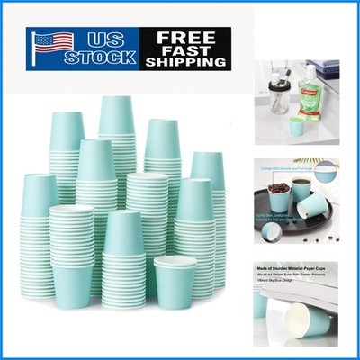 Bulk 360 Sky Blue Paper Cups - Durable, Leak-Proof 3 Oz Disposable Cups