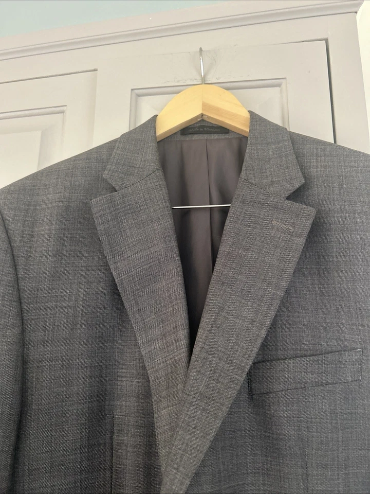 Chaqueta deportiva Chaps Ralph Lauren para hombre gris 100 % lana talla 44R Foto 3 de 4