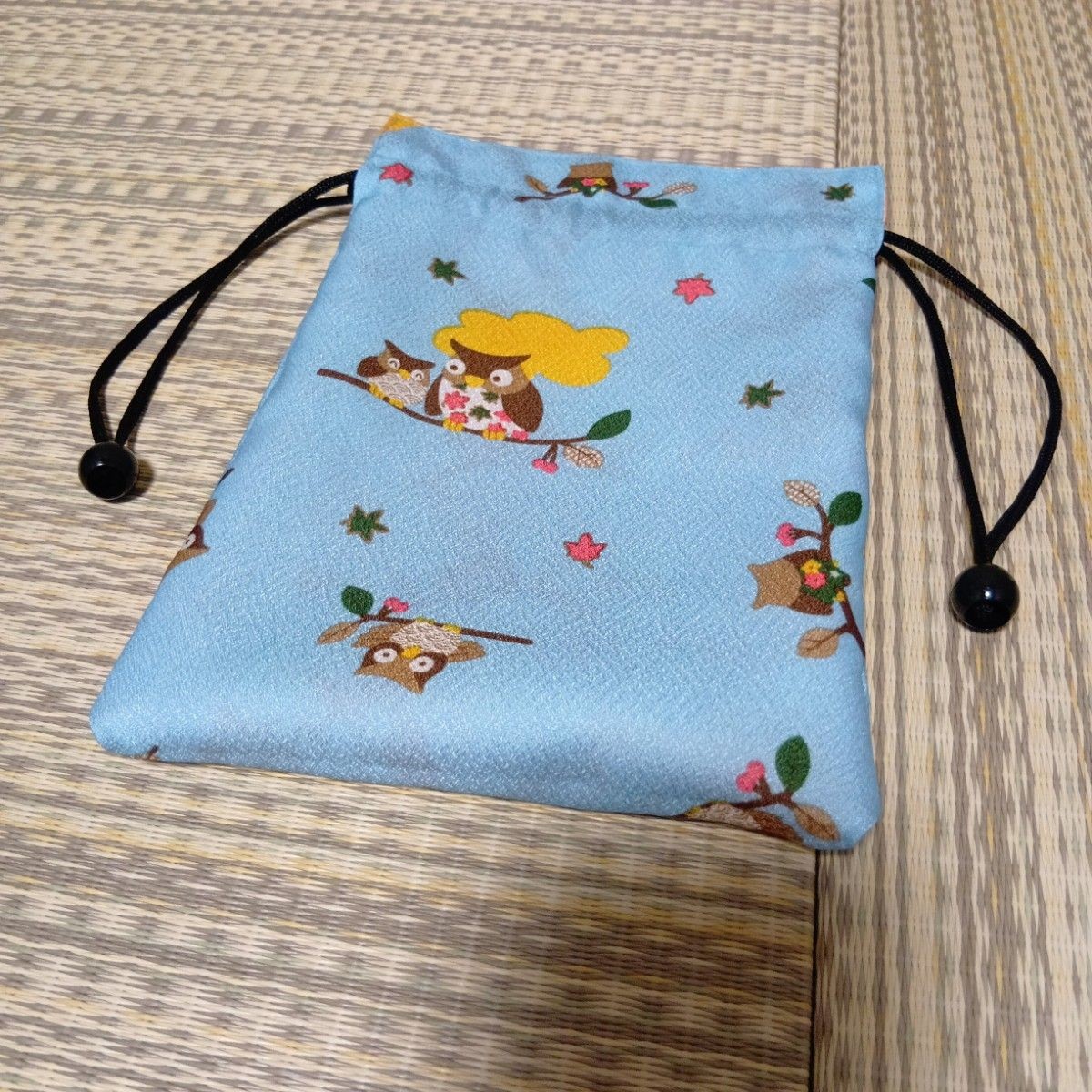 Japanese pattern reversible drawstring bag - image 2