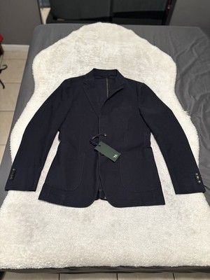 New Rodd & Gunn Mens Blue Midnight Forsyth Jacket Blazer Size Small Woven Italy