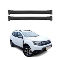 DachträGer GrundtäGer FüR Dacia Duster Mk3 2024-2026 75Kg Alu Schwarz 2 Tlg
