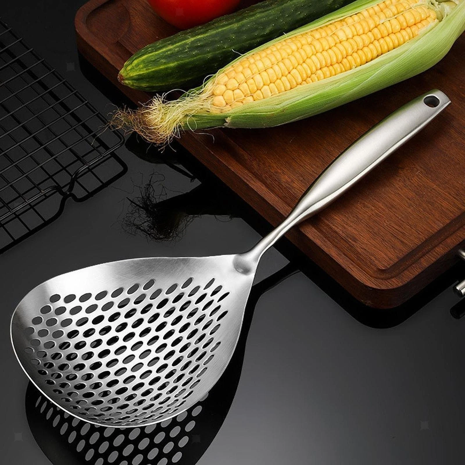 Kitchen Skimmer Slotted Spoon Kitchen Ladle Strainer Cooking Strainer Hot Pot