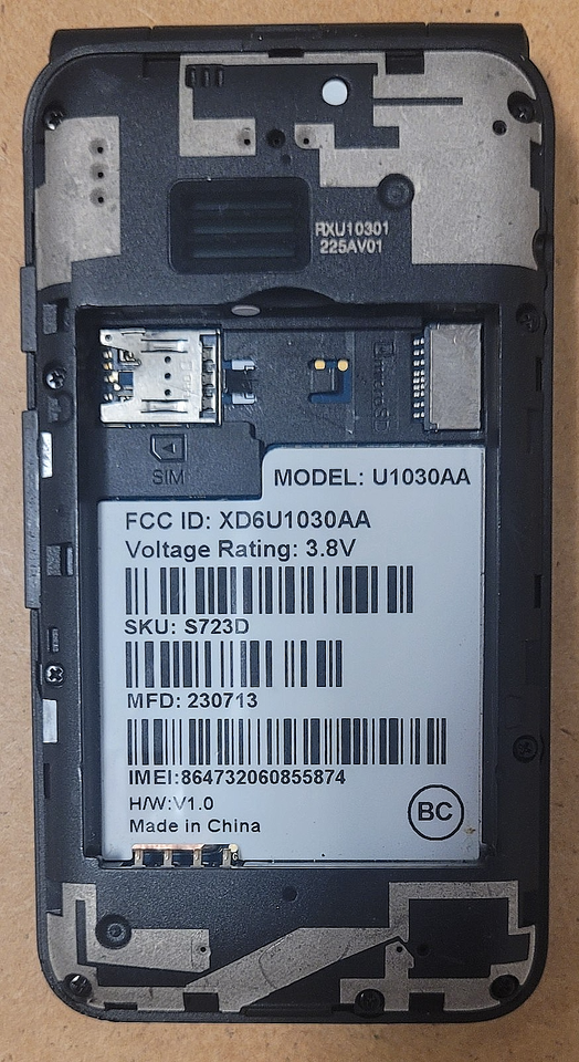 Tinno Cingular Flex 2 U1030AA - Blue and Black ( AT&T ) 4G VoLTE Flip ...