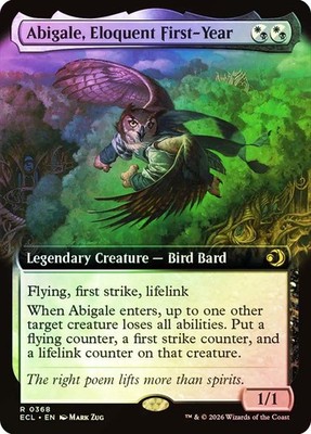 MTG FOIL Abigale, Eloquent First-Year Extended Art - Lorwyn Eclipsed #368