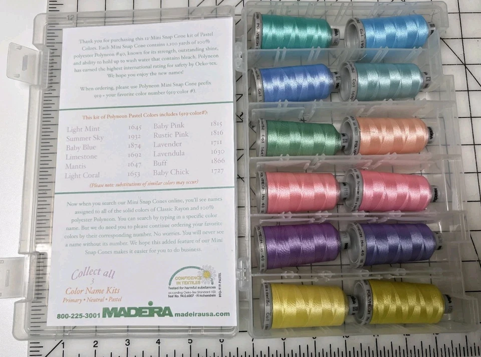 Madeira Pastel Colors: Machine Embroidery Thread Collection - Image 2 of 3