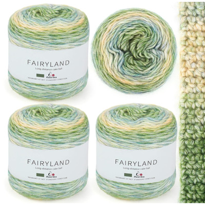 Aeelike 400g Farbverlaufsgarn Häkelgarn Baumwolle, 245m Super leichte Gradient