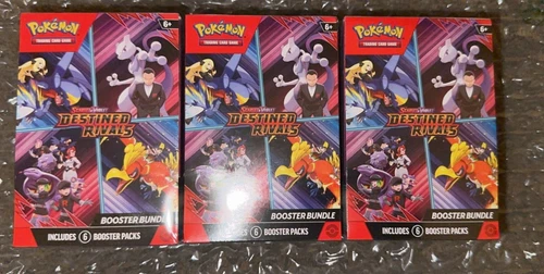 Pokémon TCG Scarlet & Violet  Destined Rivals Booster Bundle x3 — Factory Sealed