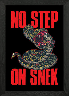 No Step On Snek Gerahmtes Wandbild Poster Leinwanddruck Bild