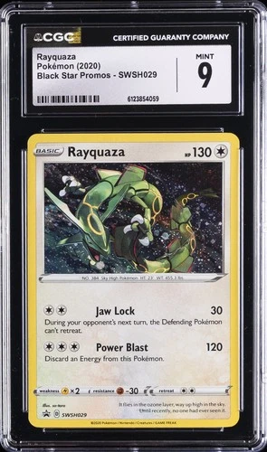 2020 POKEMON BLACK STAR PROMOS #SWSH029 RAYQUAZA CGC 9