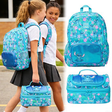 Disney Smiggle Stitch Schoolbag Set Backpack Lunch Bag Water Bottle Pencil Case