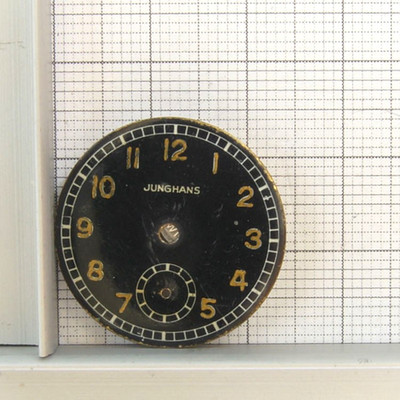 Zifferblatt Junghans Aufzug, Ø 24 mm, rund, schwarz - gut