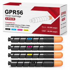 GPR-56 4PK BK/C/M/Y Toner Replacement fit for imageRUNNER C7570i III C7580i III
