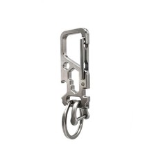 Titanium Carabiner Clip for Keys,Multifunctional EDC Keychain with Keyring,Ba...