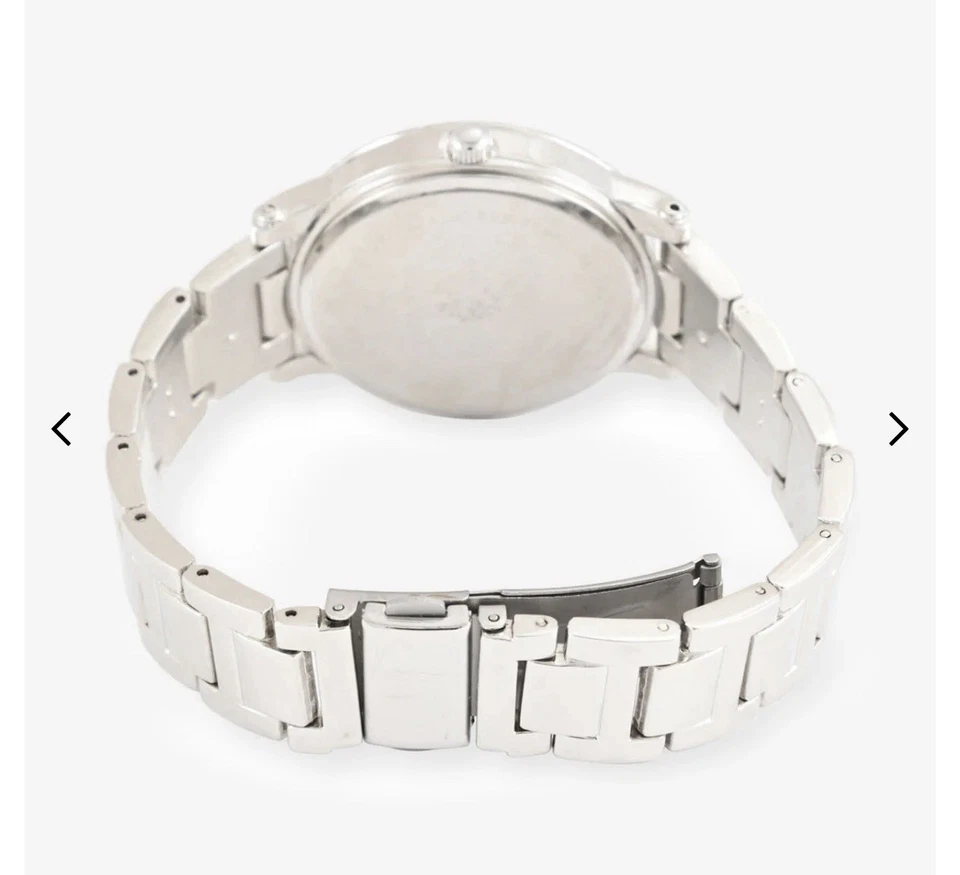 U.S. Polo Assn. Reloj de vestir para mujer de cuarzo plateado/bisel de cristal USC40329AZ Foto 4 de 4