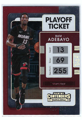 2021-22 Panini Contenders - Bam Adebayo #43 Playoff Ticket /249