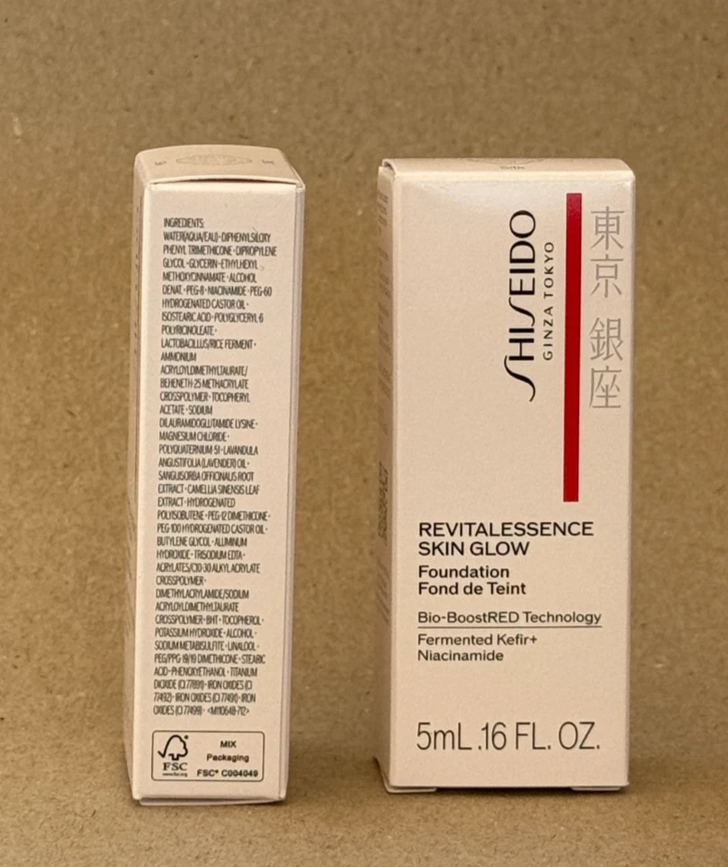 SHISEIDO "Revitalessence  Skin Glow Foundation" 310 Silk - 2x  5 ml - Neu & OVP - Bild 3 von 3