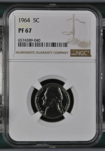 1964 5C Proof Jefferson Nickel grade by NGC PF 67