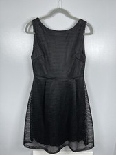 Marc Angelo Size UK 12 Dress Black A Line Net Overlay Style Occasion Evening