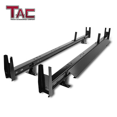 TAC 2 Bars Ladder Rack 600 LBS Capacity Adjustable Stopper without Rain Gutter