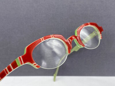 Anne Valentin Brille Damen rot grün oval Eckig kleine Gläser Miaou