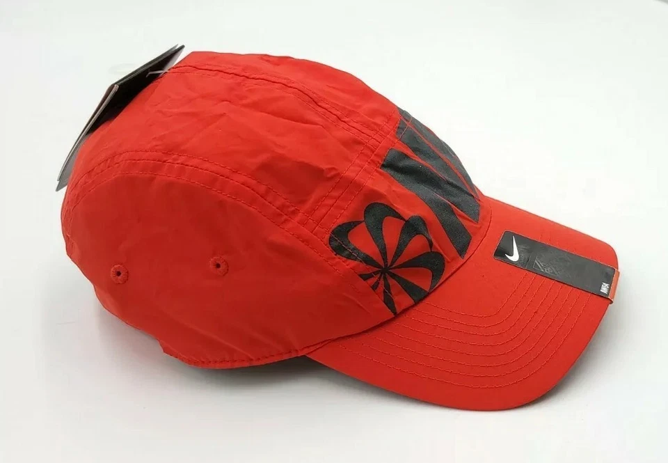 Nike Running NR AW84 Dri-fit Hat/Cap 5 Panel Unisex Red Sz OS One Size - Image 2 of 4