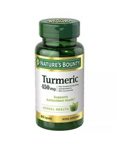 Nature's Bounty Turmeric Curcumin 450 mg Plus Turmeric Extract 50 mg, 60 Count