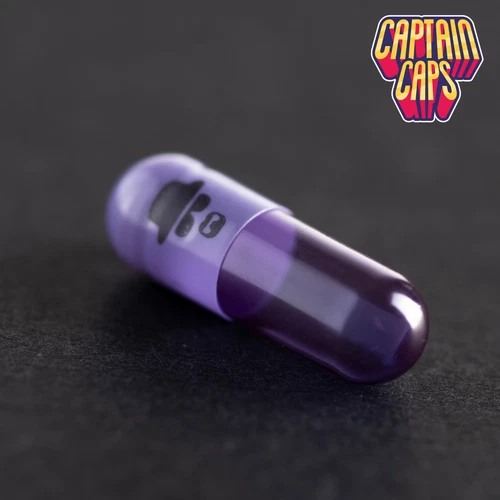 300 x Empty Gelatin Capsules Size 1 Joined - Face with Hat - Picture 1 of 3