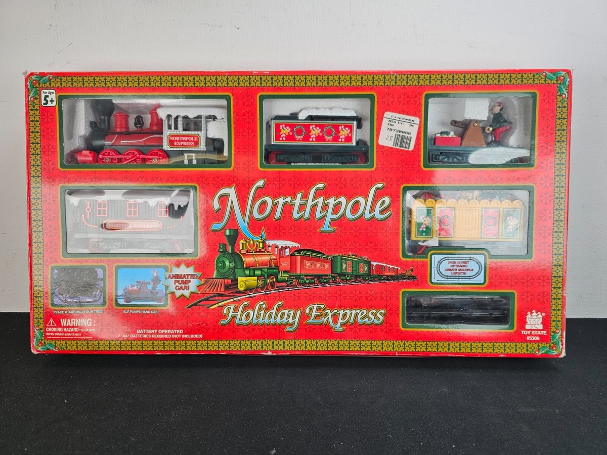 animated train set northpole クリスマストレイン North Pole Express Christmas Animated Musical Train Set Open Box