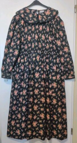 Kleid, Maxikleid, Gr. 54 (UK 26), Reclaimed Vintage Plus, Schwarz -Mehrfarbig - Bild 1 von 15