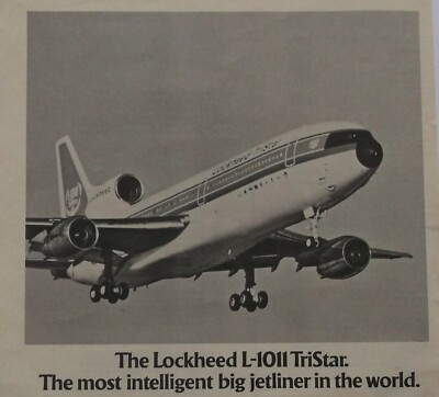 Lockheed L-1011 Tristar Werbung aus den 70er Jahren Das intelligenteste Jetliner