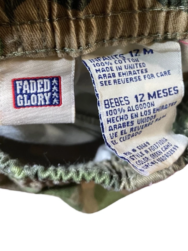 Pantalones Cortos Camuflados Roxy World Faded Glory Boys Verde (Talla: 12M) Foto 3 de 3