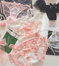 Japanese Sweet Girls Womens Lace Bow Panties Comfort Briefs Underwear Underpants
