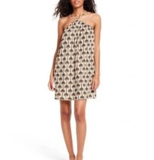 NWT Agua Bendita x Target Palm Tree Print Halter Neck Mini Dress Coverup Size S
