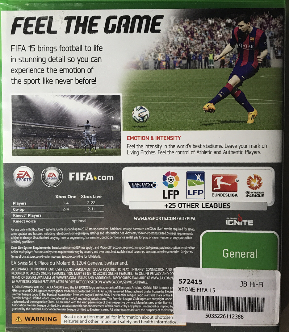 EA Sports- FIFA 15 Xbox One | eBay