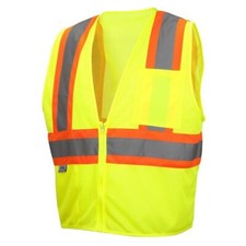 SAFETY VEST/ Pyramex/ DHLGLO-SG-X/ XL/ Type R/ Class 2/ NOT FR/ Hi-Vis/ Lime