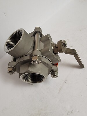 PBM 2'' THREE WAY BALL VALVE.  SP-H-17-3. NEW.
