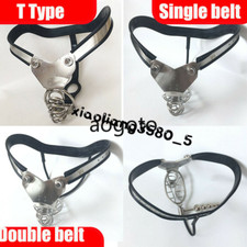Male Stainless Steel Chastity Belt Hollow-out Chastity Device Cage wear New