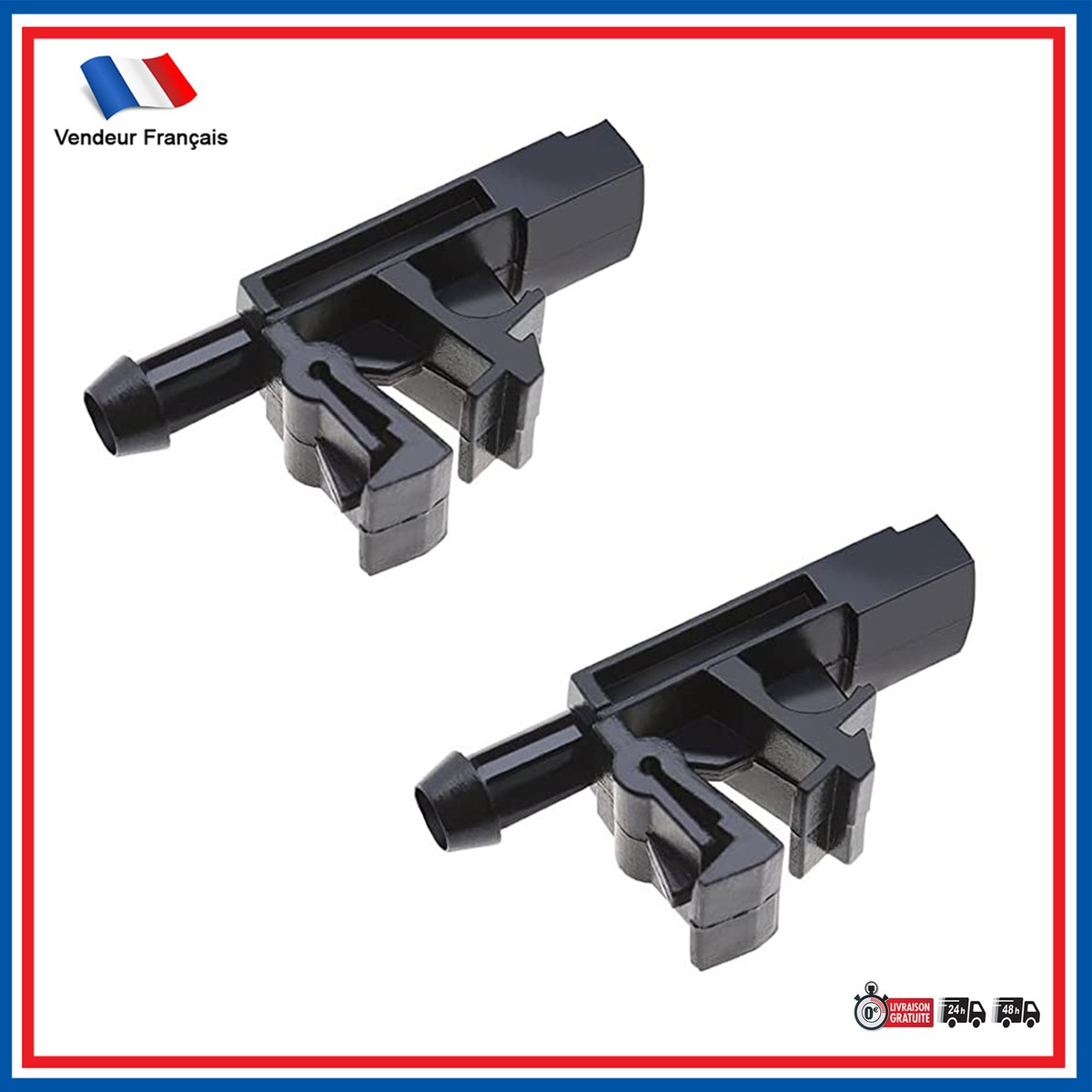 2 Windshield Washer Nozzles Front for Berlingo Partner ZX Xantia
