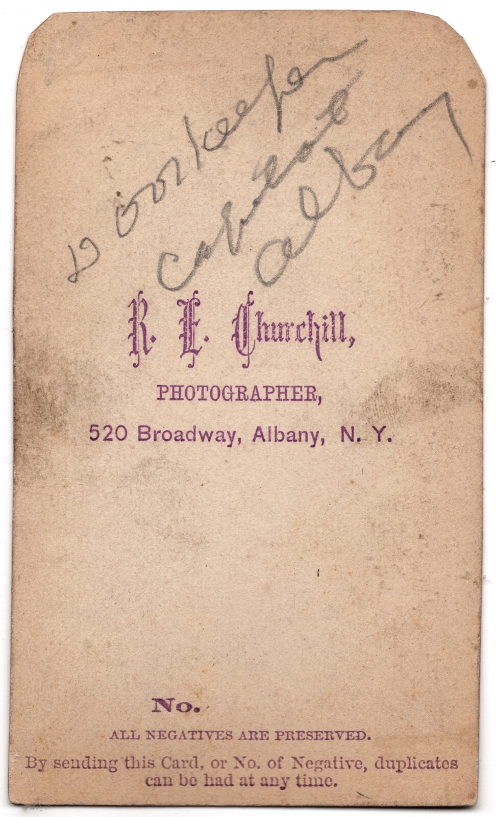 CDV CIRCA 1860s WILLIAM F. ALLEN NEW YORK SUPREME COURT JUSTICE AND POLITICIAN — additional view