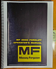 Massey Ferguson MF 2500 Forklift Owner's Operator's Manual 1448 087 M2 2/72