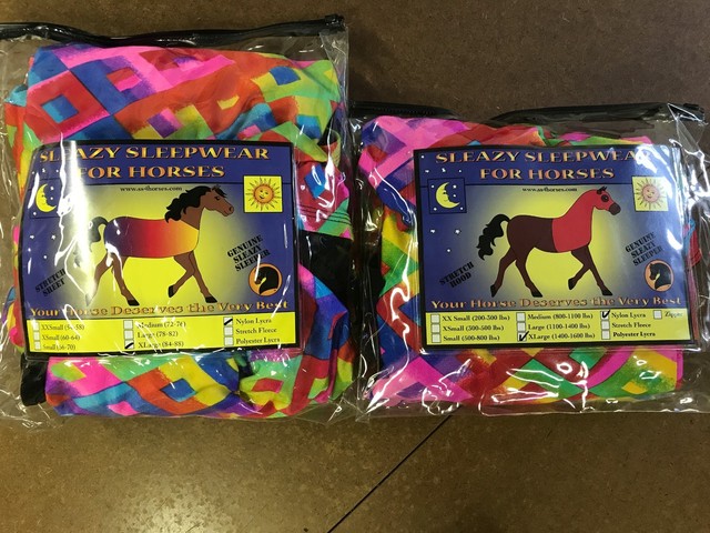 Horse Foal Cob Sleazy Sleepwear Lycra 1 Piece FULL Body Show Sheet Hood Solid