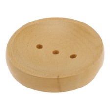 Portable Round Soap Dish for Bathroom for Kitchen 3.94"x3.94"x0.79" Brown 1 Pc