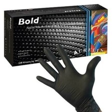 EXTREME QUALITY THICK - 5Mc BLACK NITRILE Gloves 100 4000 Mechanic Tattooists AB