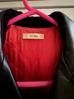 Celine Black Leather Jacket Vintage | eBay